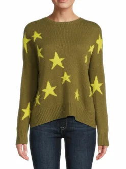 Women M MAGASCHONI Star Dropped Shoulder Cashmere Sweater
