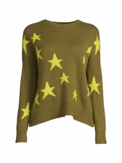 Women M MAGASCHONI Star Dropped Shoulder Cashmere Sweater
