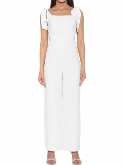 Women Alexia Admor Stella Squareneck Wide Leg Jumpsuit