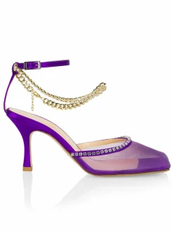 Nalebe Stories Through Seasons Stellar Crystal Embellished Mesh Pumps