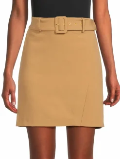 Women Ellen Tracy Straight Faux Wrap Mini Skirt