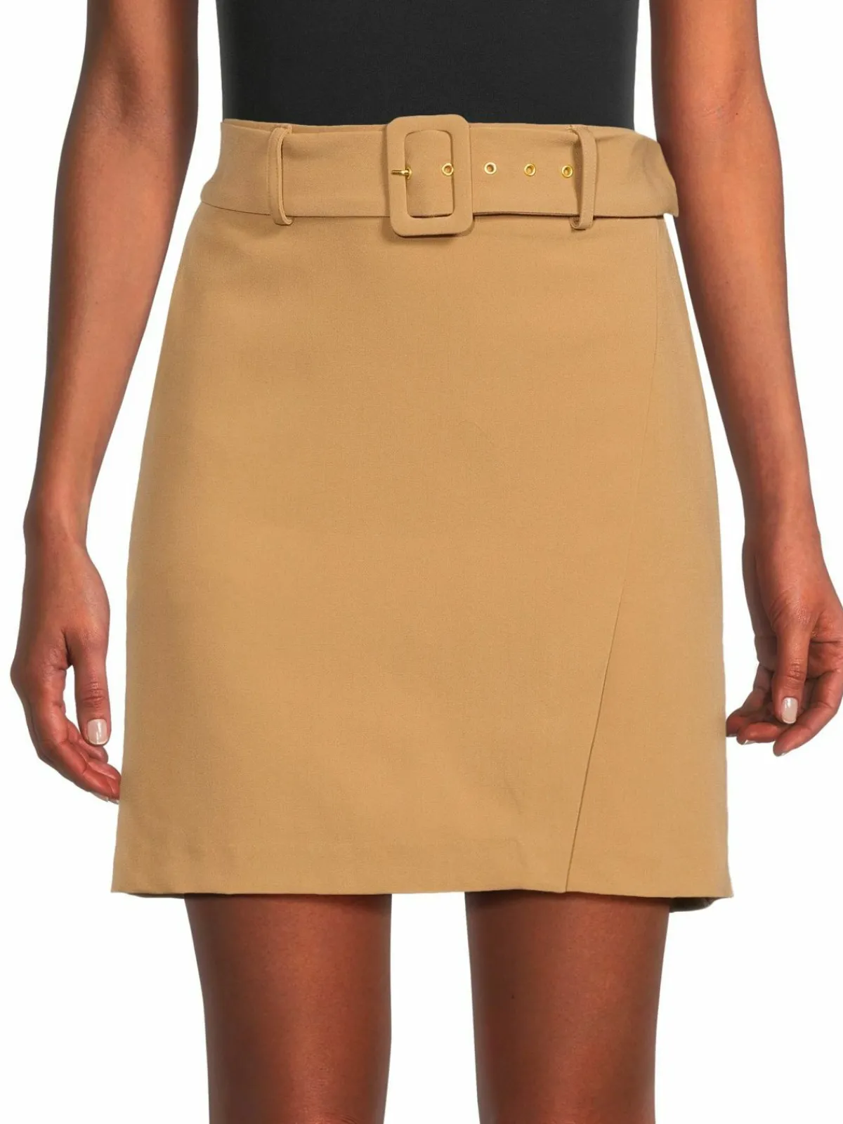 Women Ellen Tracy Straight Faux Wrap Mini Skirt