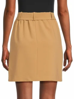 Women Ellen Tracy Straight Faux Wrap Mini Skirt