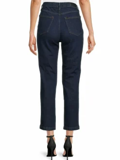 Women Karl Lagerfeld Paris Straight Leg High Rise Cropped Jeans