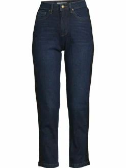 Women Karl Lagerfeld Paris Straight Leg High Rise Cropped Jeans