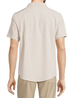 Onia Casual Button-Down Shirts|Stretch Cotton Button Down Shirt Stone