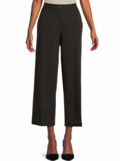 Women Adrianna Papell Striped & Cropped Wide Leg Pants