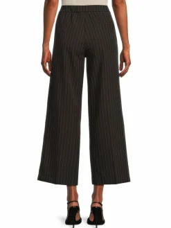 Women Adrianna Papell Striped & Cropped Wide Leg Pants