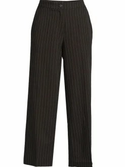 Women Adrianna Papell Striped & Cropped Wide Leg Pants