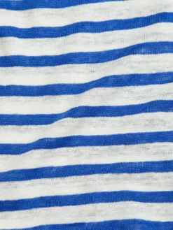 Women Frame Striped Linen Tank