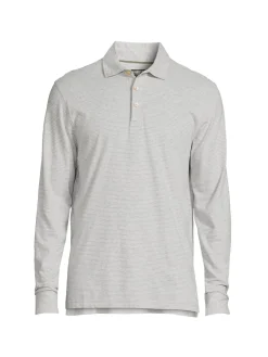 Faherty Polos|Striped Long Sleeve Polo