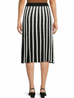 Women YAL New York Striped Midi Skirt