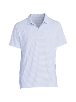 Bonobos Polos|Striped Performance Polo Sky High Blue
