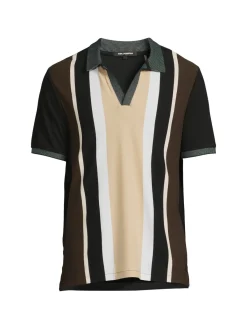 Karl Lagerfeld Paris Polos|Striped Polo Brown Multicolor