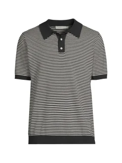 Onia Polos|Striped Polo White Multicolor