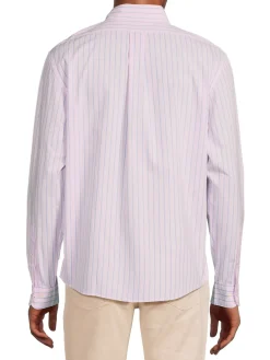 Brooks Brothers Casual Button-Down Shirts|Striped Poplin Shirt Pink