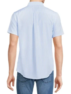 Heritage Report Collection Casual Button-Down Shirts|Striped Short Sleeve Shirt