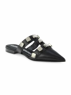 Costume National Studded Leather Mules