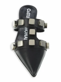 Costume National Studded Leather Mules
