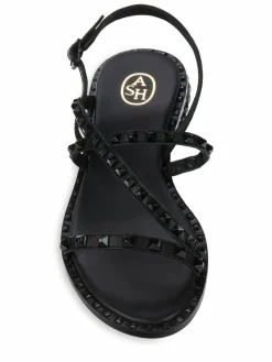 Ash Studded Leather Strappy Sandals