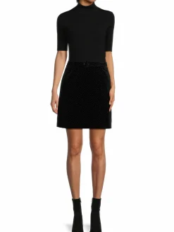 Women Theory Studded Mini Twofer Dress