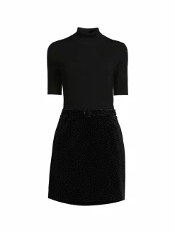 Women Theory Studded Mini Twofer Dress