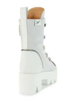 Giuseppe Zanotti Suede & Leather Lug Sole Ankle Boots