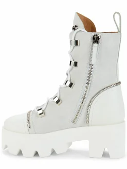 Giuseppe Zanotti Suede & Leather Lug Sole Ankle Boots