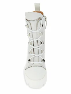Giuseppe Zanotti Suede & Leather Lug Sole Ankle Boots