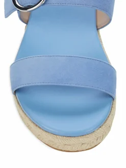Stuart Weitzman Suede Espadrille Sandals