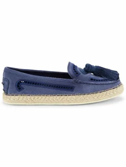 Tod's Suede Espadrille Tassel Loafers