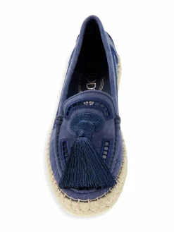 Tod's Suede Espadrille Tassel Loafers