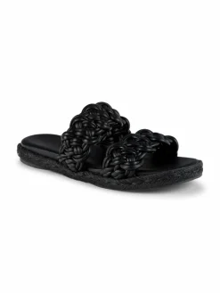 Vince Sullivan Braided Leather Flat Sandals
