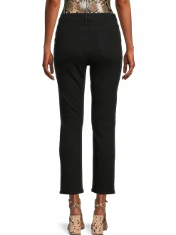 Women Frame Super High Rise Cropped Straight Jeans