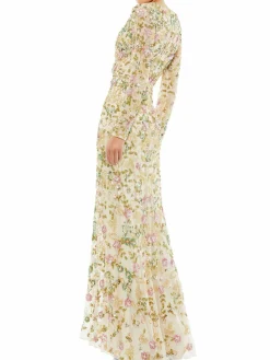 Women Mac Duggal Surplice Sequin Trumpet Gown