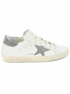 Golden Goose Swarovski Sstar Distressed Leather Sneakers