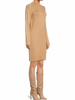 Women Saks Fifth Avenue Tape Sleeve Sweater Dress