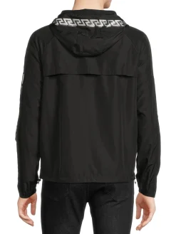Versace Coats & Jackets|Tasky Taiana La Greca Hooded Zip Up Jacket Black