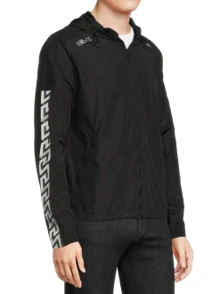 Versace Coats & Jackets|Tasky Taiana La Greca Hooded Zip Up Jacket Black