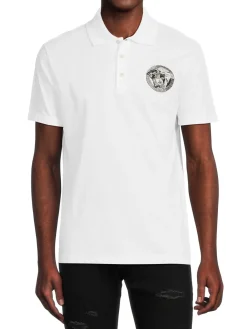 Versace Polos|Taylor Fit Logo Embroidery Polo