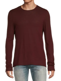 Zadig & Voltaire Cashmere|Teiss Cashmere Long Sleeve Top Bordeaux