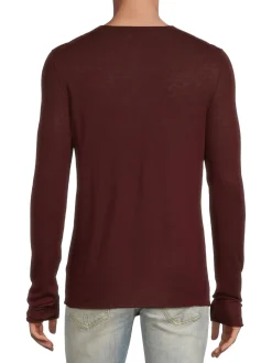 Zadig & Voltaire Cashmere|Teiss Cashmere Long Sleeve Top Bordeaux