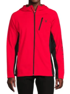 Spyder Coats & Jackets|Tempo Colorblock Zip Jacket Dark Red