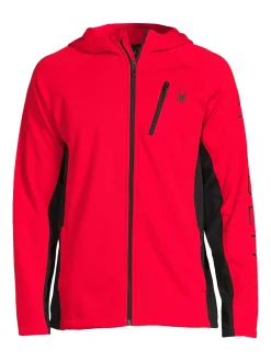Spyder Coats & Jackets|Tempo Colorblock Zip Jacket Dark Red