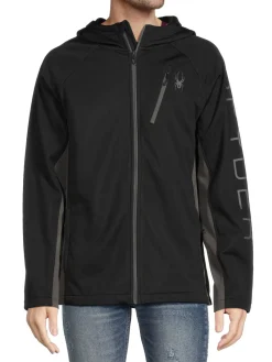 Spyder Coats & Jackets|Tempo Logo Zip Jacket Black
