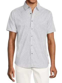 DKNY Casual Button-Down Shirts|Teo Print Shirt