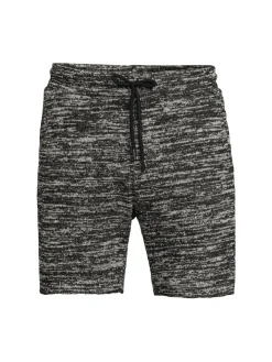 RON TOMSON Shorts|Textured Drawstring Shorts Black White