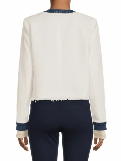 Women Ecru Textured Jacket