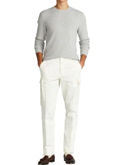 Ralph Lauren Purple Label Cashmere|Textured Long-Sleeve Sweater Grey