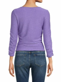 Women Renee C. Textured Ruched Knit Top
